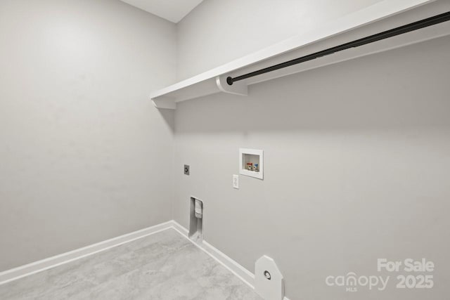 11139 Tradition View Dr, Charlotte, NC 28269 - washroom featuring hookup for a washing machine, baseboards, and electric dryer hookup
