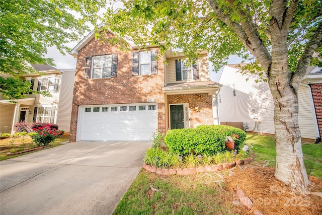 16525 Kettlewell Ln, Charlotte, NC 28277 - traditional-style home featuring a garage, driveway, and brick siding