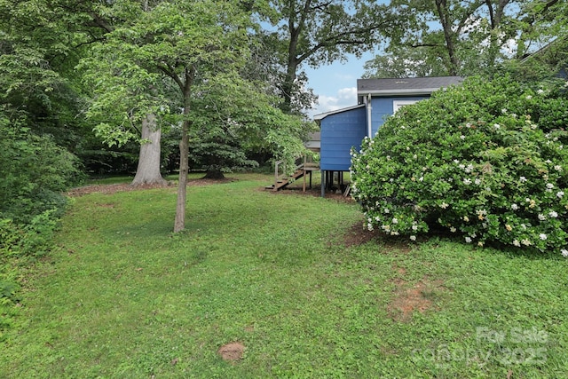 407 Cherry St, Belmont, NC 28012 - view of green lawn featuring stairs