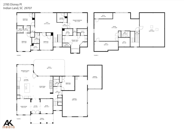 2785 Disney Pl, Indian Land, SC 29707 - property floor plan