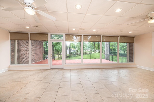 1304 5th Street Cir NW, Hickory, NC 28601 - unfurnished room with a ceiling fan, plenty of natural light, recessed lighting, and baseboards