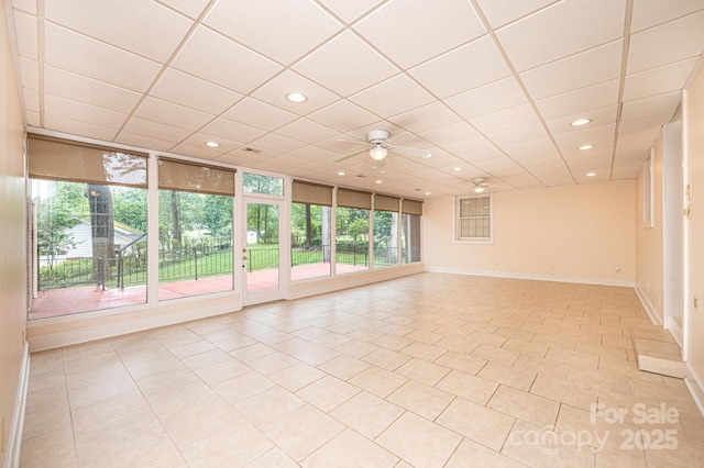 1304 5th Street Cir NW, Hickory, NC 28601 - spare room with a ceiling fan, recessed lighting, and baseboards