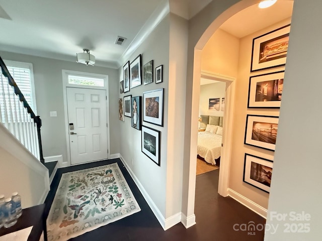 114 Mint Ave Unit A, Mooresville, NC 28117 - foyer entrance with arched walkways and stairs