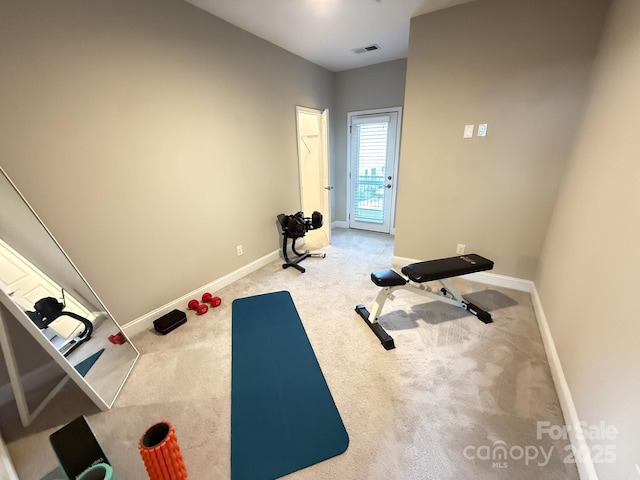 114 Mint Ave Unit A, Mooresville, NC 28117 - workout room with baseboards and carpet