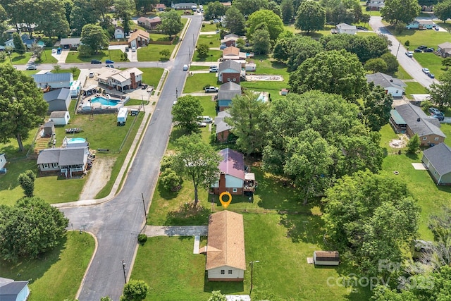 798 Wilson St, China Grove, NC 28023 - aerial view of property's location with nearby suburban area and a pool area