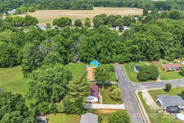 798 Wilson St, China Grove, NC 28023 - aerial view of property's location with a heavily wooded area