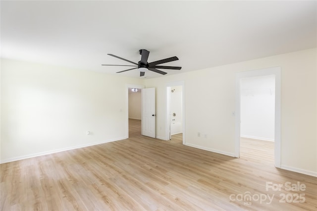 2280 Cannon Farm Rd, China Grove, NC 28023 - spare room with a ceiling fan, light wood-style flooring, and baseboards