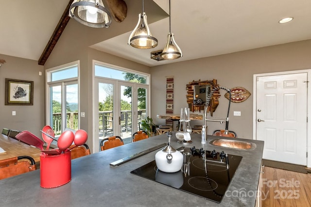 28 Mountain Vista Dr Unit 1 & 2, Asheville, NC 28804 - dining area with wood finished floors and recessed lighting