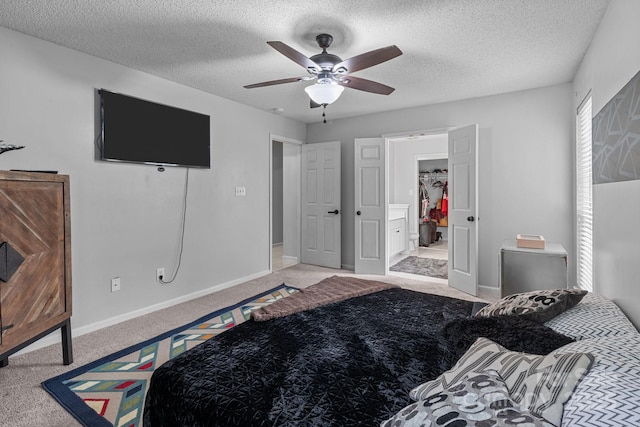 8906 Pickering Grove Ln, Charlotte, NC 28216 - bedroom featuring carpet flooring, a textured ceiling, and a ceiling fan