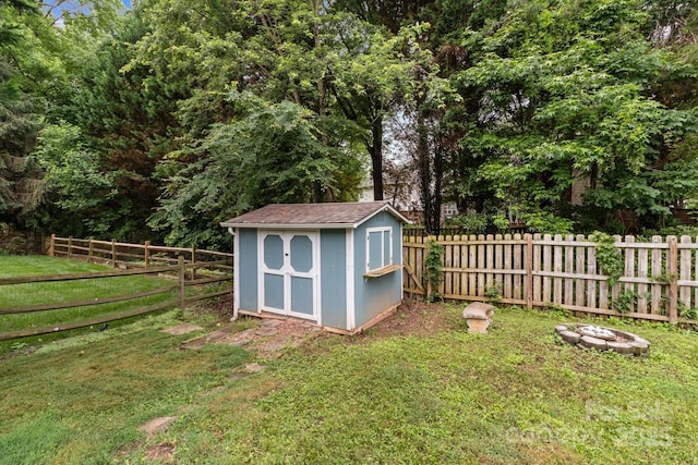 8906 Pickering Grove Ln, Charlotte, NC 28216 - view of shed featuring a fenced backyard