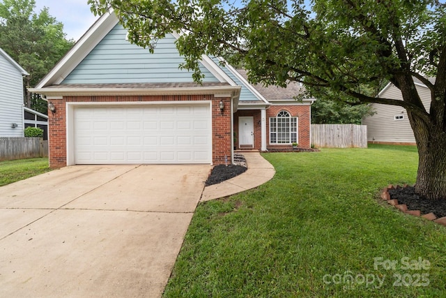 8906 Pickering Grove Ln, Charlotte, NC 28216 - traditional home with brick siding, concrete driveway, and a garage