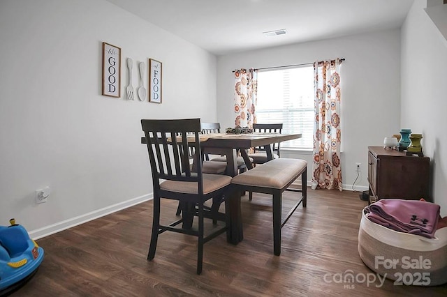 2013 Eastway Dr, Dallas, NC 28034 - dining room featuring dark wood-style floors and baseboards