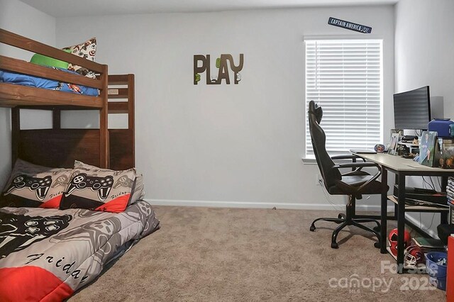 2013 Eastway Dr, Dallas, NC 28034 - carpeted bedroom featuring baseboards and a desk