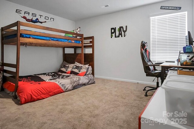 2013 Eastway Dr, Dallas, NC 28034 - bedroom with carpet flooring, a desk, and baseboards
