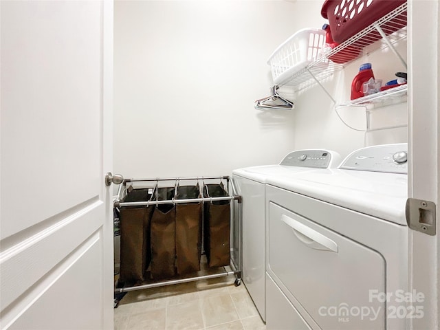 1228 Tranquil Falls Ln, Matthews, NC 28104 - laundry area with independent washer and dryer and light tile patterned floors