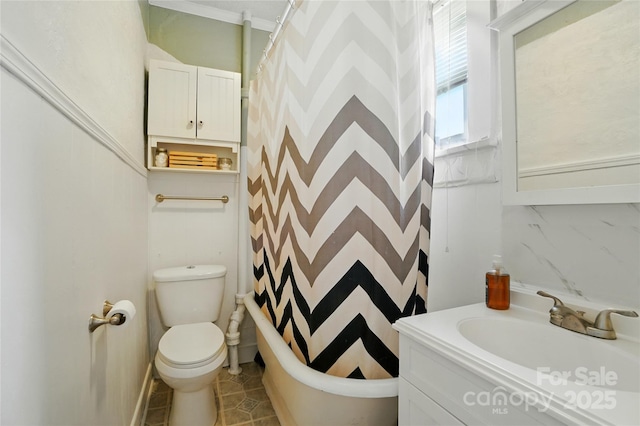 435 16th St, Cramerton, NC 28032 - full bath with vanity and a shower with shower curtain