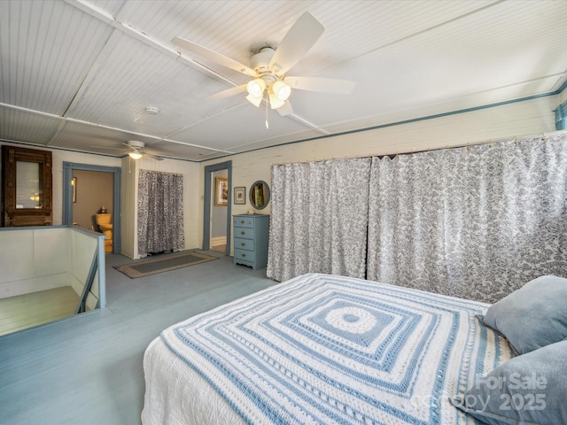 408 S Ellis St, Salisbury, NC 28144 - bedroom featuring attic access and a ceiling fan