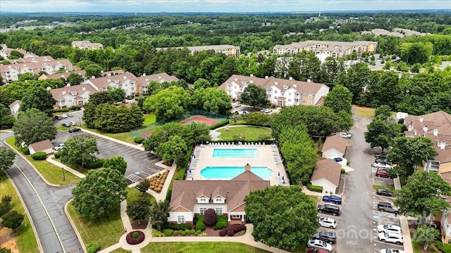11911 Ridgeway Park Dr, Charlotte, NC 28277 - aerial view of residential area with a pool area