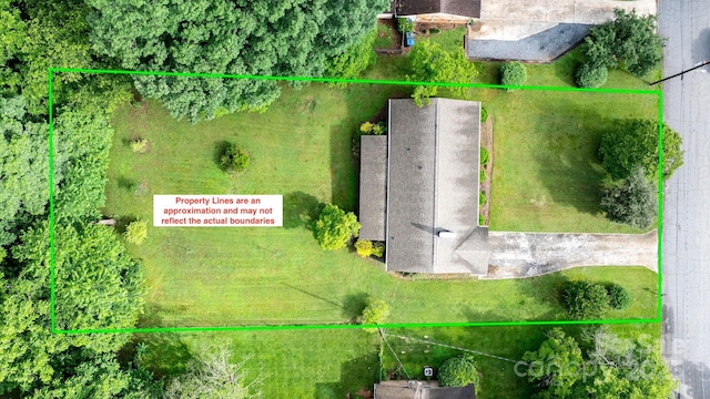 518 W School St, Maiden, NC 28650 - aerial view of property's location with property boundaries highlighted