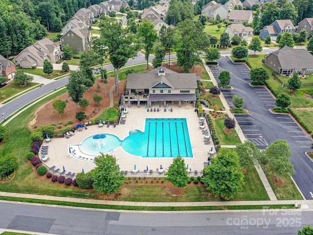 200 Sweet Briar Dr, Fort Mill, SC 29707 - aerial view of residential area with a pool
