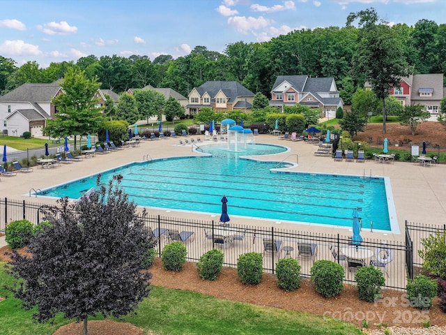 200 Sweet Briar Dr, Fort Mill, SC 29707 - community pool with a patio area and a residential view