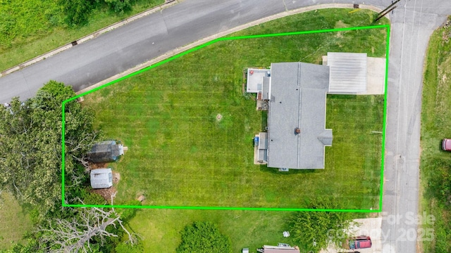 1266 18th St NE, Hickory, NC 28601 - aerial view of property and surrounding area featuring property parcel outlined