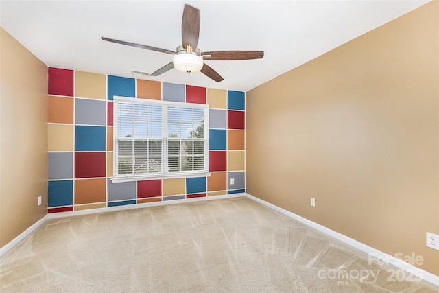 13305 Mallard Landing Rd, Charlotte, NC 28278 - carpeted empty room featuring baseboards and a ceiling fan
