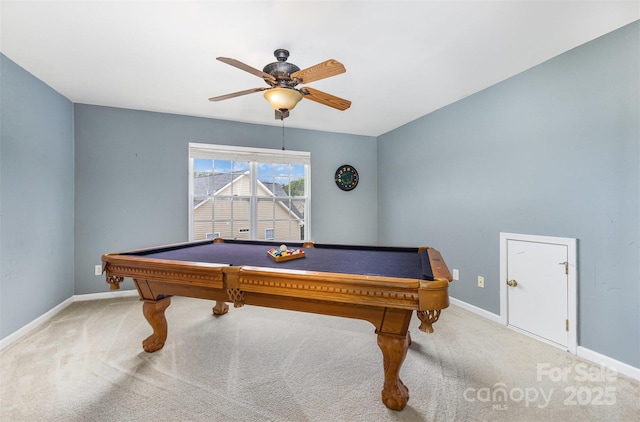 13305 Mallard Landing Rd, Charlotte, NC 28278 - playroom with a ceiling fan, carpet, and baseboards