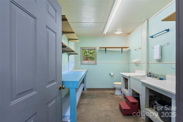 310 Southwood Ln, Columbus, NC 28722 - bathroom with concrete floors and toilet