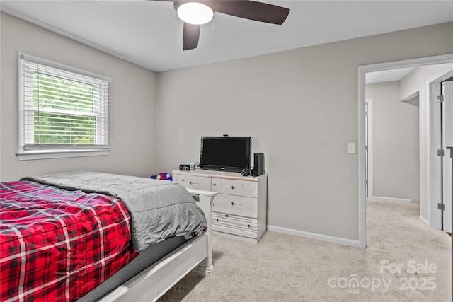 2146 Marwood Ln, Albemarle, NC 28001 - bedroom featuring carpet flooring, baseboards, and a ceiling fan