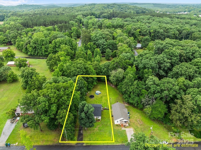 2146 Marwood Ln, Albemarle, NC 28001 - view of property location with a heavily wooded area and property boundaries highlighted