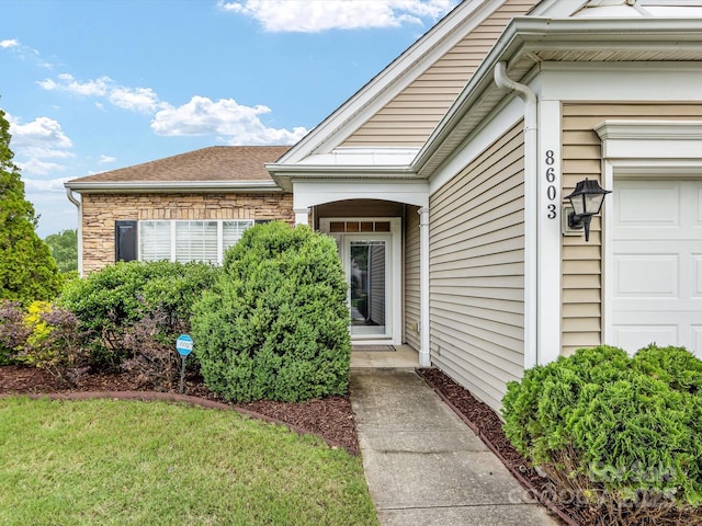 8603 Robinson Meadow Ct, Charlotte, NC 28277 - doorway to property with a garage
