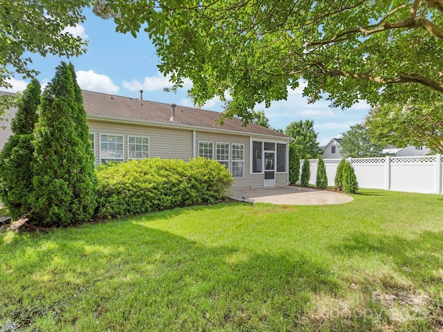 8603 Robinson Meadow Ct, Charlotte, NC 28277 - rear view of house featuring a patio and a sunroom