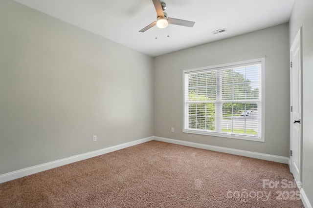 6618 Alexander Rd, Charlotte, NC 28270 - unfurnished room featuring carpet flooring, a ceiling fan, and baseboards
