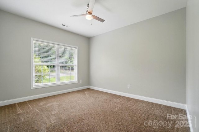 6618 Alexander Rd, Charlotte, NC 28270 - empty room with baseboards, carpet floors, and ceiling fan