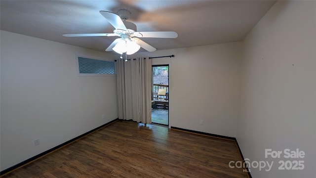 105 Toxaway Views Dr Unit 402, Lake Toxaway, NC 28747 - unfurnished room featuring wood finished floors, baseboards, and ceiling fan