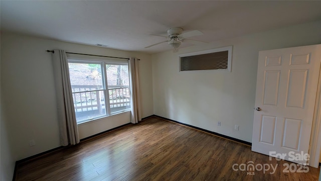 105 Toxaway Views Dr Unit 402, Lake Toxaway, NC 28747 - spare room featuring wood finished floors, ceiling fan, and baseboards
