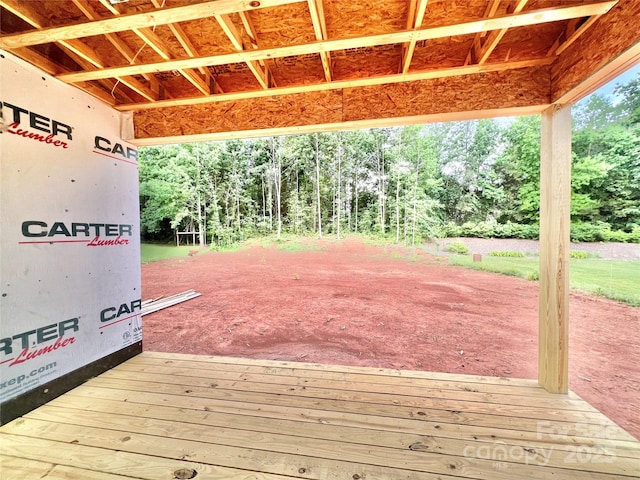 1143 Journey Ln, Salisbury, NC 28146 - wooden terrace with view of scattered trees