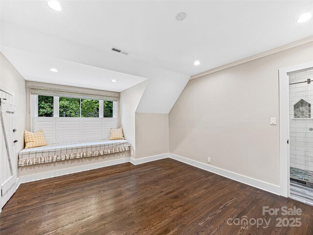 251 Toxaway Ct, Lake Toxaway, NC 28747 - additional living space featuring baseboards, wood finished floors, recessed lighting, and vaulted ceiling