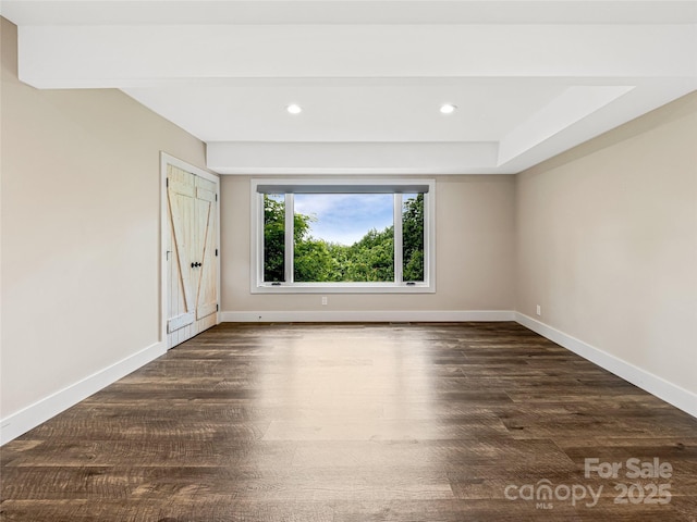 251 Toxaway Ct, Lake Toxaway, NC 28747 - spare room featuring baseboards, recessed lighting, and wood finished floors