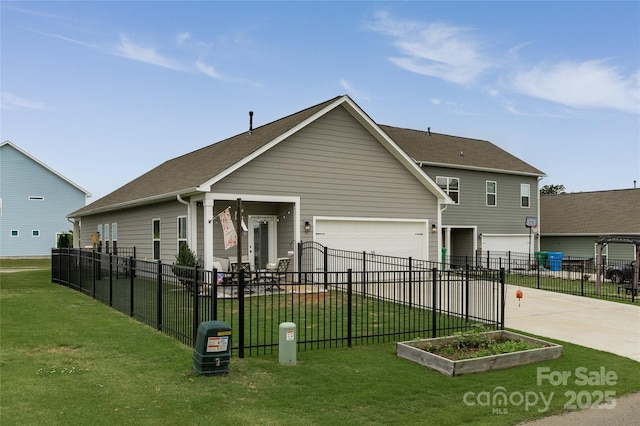 148 Kerri Dawn Ln, Locust, NC 28097 - back of property with concrete driveway and an attached garage