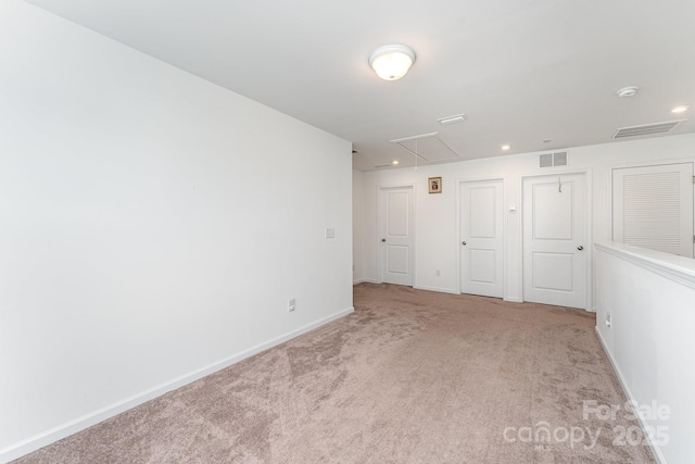 3077 Light Ridge Ct SW, Concord, NC 28027 - carpeted spare room with attic access, baseboards, a smoke detector, and recessed lighting