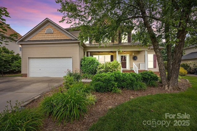 6533 Derby Ln NW, Concord, NC 28027 - craftsman-style home featuring covered porch, concrete driveway, and an attached garage
