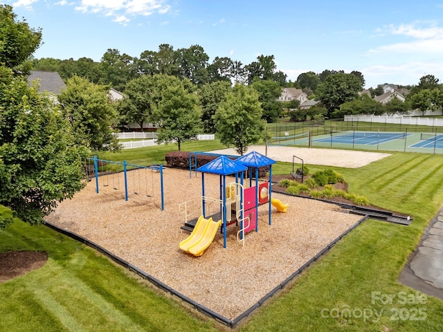 6533 Derby Ln NW, Concord, NC 28027 - community playground featuring a tennis court