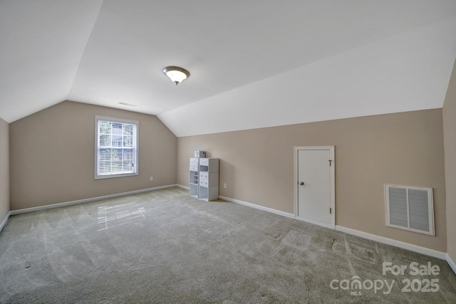 909 Autumn Glen Ct, Clover, SC 29710 - additional living space featuring vaulted ceiling, carpet flooring, and baseboards