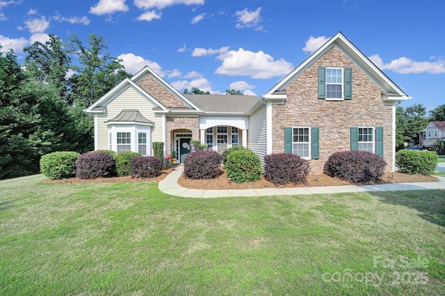 909 Autumn Glen Ct, Clover, SC 29710 - view of front of property with stone siding and a front yard