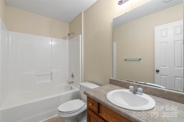 116 Dean Rd, Anderson, SC 29625 - full bath with toilet, vanity, a textured ceiling, and shower / bathtub combination