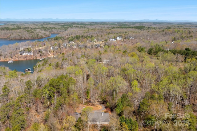 116 Dean Rd, Anderson, SC 29625 - drone / aerial view of a heavily wooded area and a large body of water