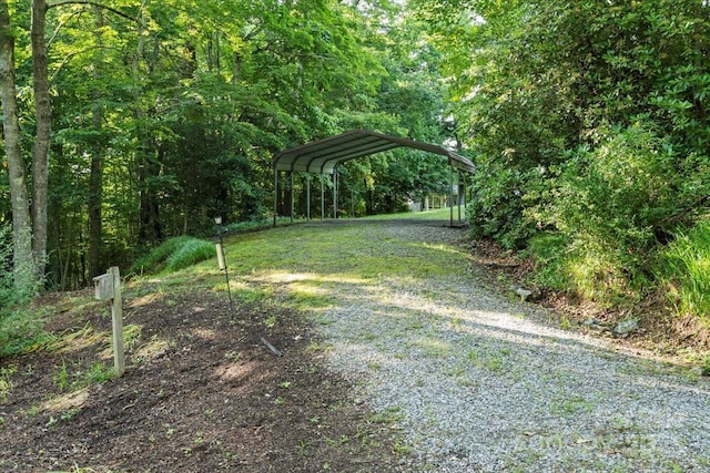 460 27th Avenue Cir NW, Hickory, NC 28601 - view of yard with gravel driveway and a carport
