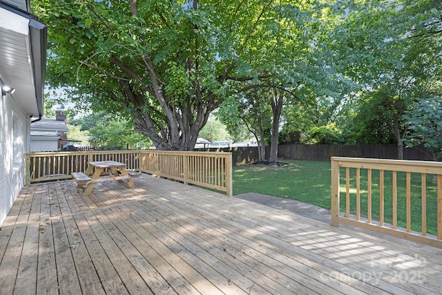 4838 Keats Ave, Charlotte, NC 28212 - wooden terrace with a fenced backyard